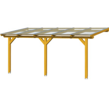 Dřevěný carport s průhlednou střechou