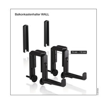 Držák truhlíku pro montáž na stěnu, nastavitelný mezi 74 a 110 milimetry