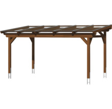 Dřevěný carport s plochou střechou