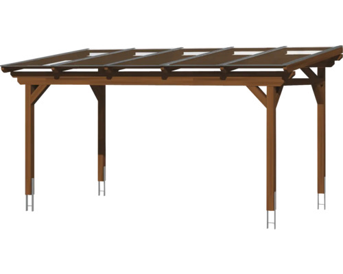 Dřevěný carport s plochou střechou