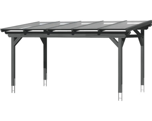 Dřevěný přístřešek pro auto s plochou střechou