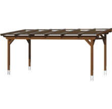Dřevěný carport s plochou střechou