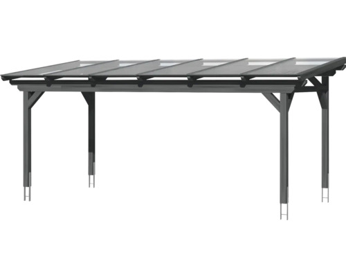 Dřevěný přístřešek pro auto s průhlednou střechou