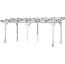 Dřevěný carport s průsvitnou střechou