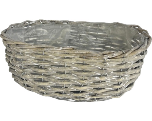 Truhlík proutěný 28 x 15 x 11 cm Proutěný košík na rostliny s fólií