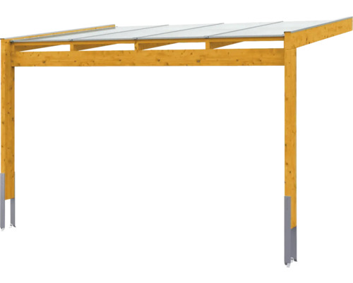 Dřevěný carport s průsvitnou střechou