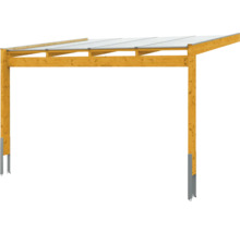 Dřevěný carport s průhlednou střechou