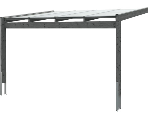 Dřevěný přístřešek pro auto s průhlednou střechou