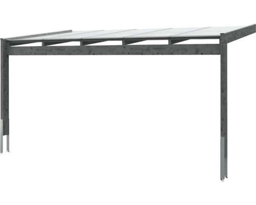 Dřevěný přístřešek pro auto s průhlednou střechou