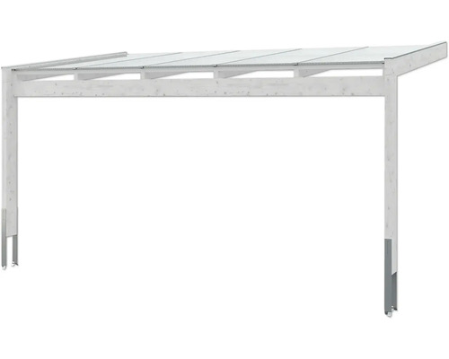Dřevěný carport s transparentní střechou