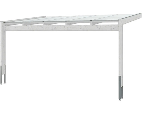 Dřevěný carport s průhlednou střechou