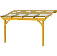 Dřevěná pergola s průhlednou střechou