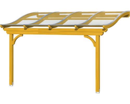 Dřevěná pergola s průhlednou střechou