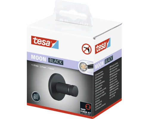 Balení háčku na ručníky Tesa Moon Black