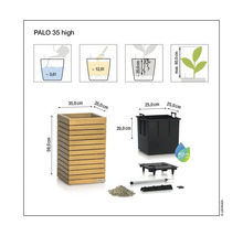 Diagram květináče Palo 35 high s rozměry