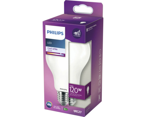 Žárovka Philips LED, 13 W odpovídá 120 W, 4000 kelvinů, patice E27 v balení