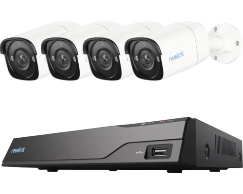 Kamerový set Reolink NVS8-5MB4 síťový videorekordér + 4x kamera Reolink P320 Sada bezpečnostních kamer Reolink se čtyřmi kamerami a záznamovým zařízením