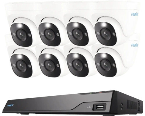Kamerový set Reolink NVS16-8MD8 síťový videorekordér + 8x kamera Reolink P334 Sada bezpečnostních kamer s osmi kamerami a záznamovým zařízením