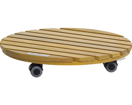 Dřevěný vozík na květináče s kolečky