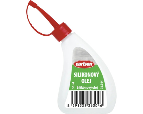 Láhev silikonového oleje s červeným uzávěrem