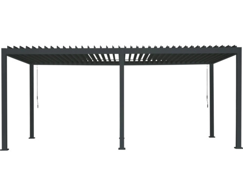 Pergola s lamelovou střechou a čtyřmi sloupky