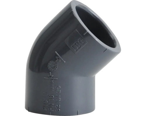 PVC koleno 45 stupňů pro spojování trubek