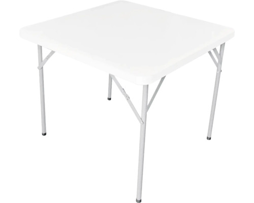 Čtvercový skládací stůl s ocelovými nohami