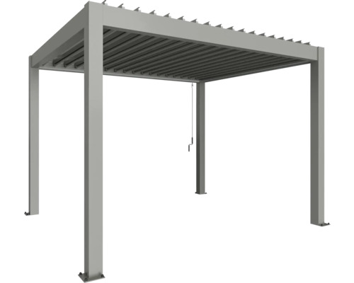 Pergola s lamelovou střechou a čtyřmi sloupky
