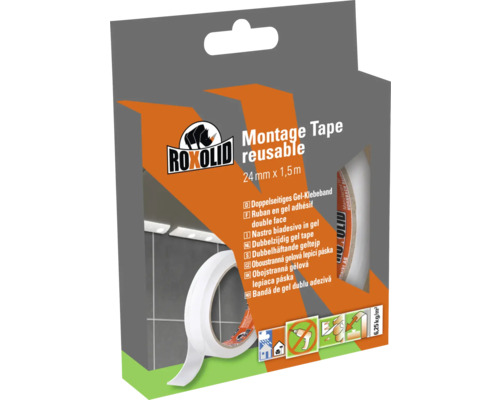Roxolid oboustranná montážní páska opakovaně použitelná, 24 mm x 1,5 m, balení