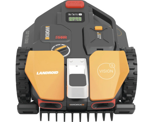 Pohled shora na robotickou sekačku Worx Landroid