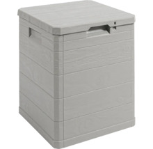 Šedý úložný box s vzhledem dřeva