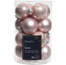 Balení 16 skleněných vánočních koulí, průměr 3,5 cm