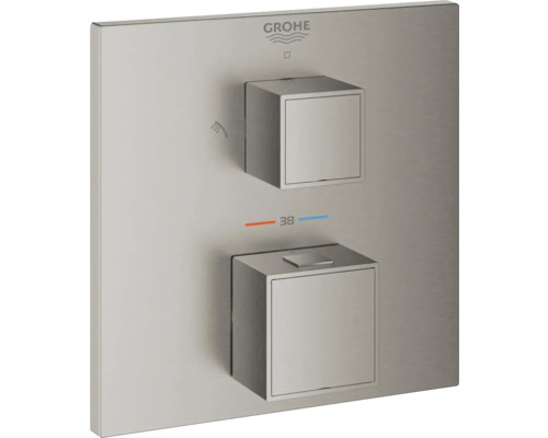 Podomítková termostatická sprchová baterie GROHE Grohtherm Cube hard graphite 24154AL0