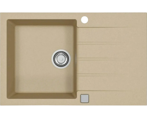Granitový dřez s baterií ALVEUS Cadit 20 Beige 55 790x500 mm + baterie Afra SETA20139