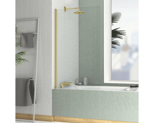 Vanová zástěna 1dílná Aurlane Essential Gold 80x140 cm čiré sklo barva profilu zlato FAC741 Vanová zástěna 1dílná Aurlane Essential Gold 80x140 cm čiré sklo barva profilu zlato FAC741