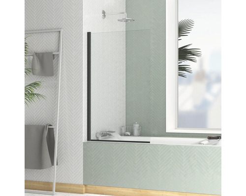Vanová zástěna 1dílná Aurlane Essential 70x120 cm čiré sklo barva profilu černá FAC734 Vanová zástěna 1dílná Aurlane Essential 70x120 cm čiré sklo barva profilu černá FAC734