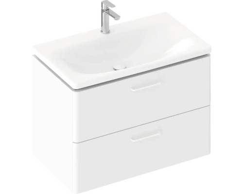 Skříňka pod umyvadlo se dvěma zásuvkami a umyvadlo s baterií