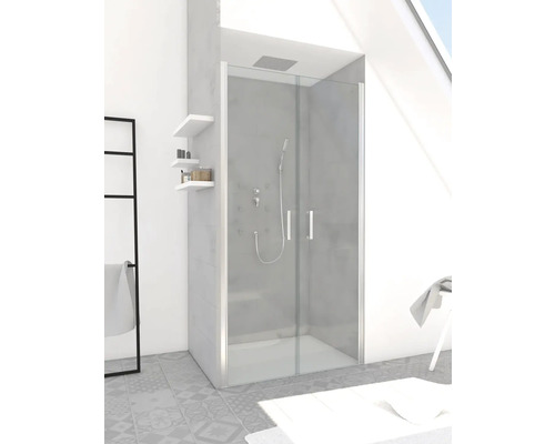 Sprchové dveře do niky Aurlane Silver Calm 90 cm barva rámu chrom dekor skla čiré sklo Sprchové dveře do niky Aurlane Silver Calm 90 cm barva rámu chrom dekor skla čiré sklo