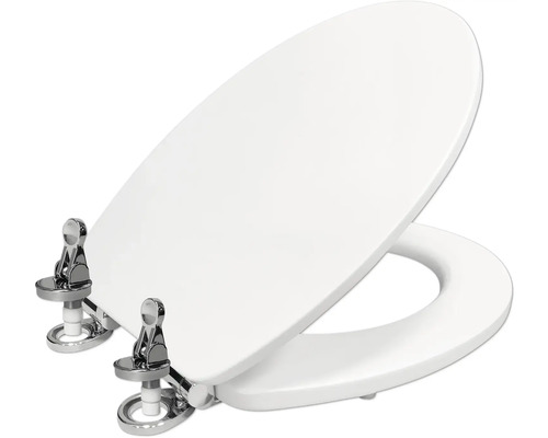 Toaletní sedátko z plastu s chromovaným kováním