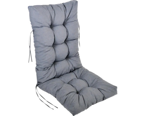 Poduška na křeslo s vysokou opěrkou Rojaplast PREMIUM 120 x 50 x 10 cm tmavě šedá Podsedák s vysokým opěradlem a upevňovacími popruhy