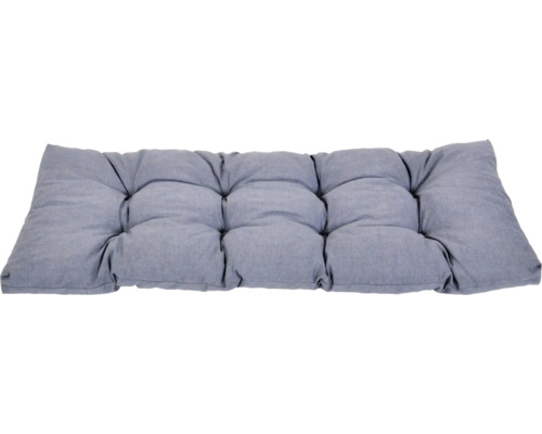 Šedý polstr na lavici s pěti komorami