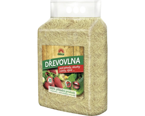 Dřevitá vlna v balení pro jahody, okurky, cukety a dýně