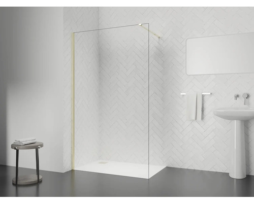 Walk In Aurlane Parma 120 cm barva rámu zlato dekor skla čiré sklo
