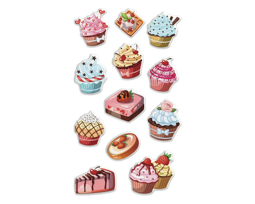Obrázek různých dortů a cupcakes
