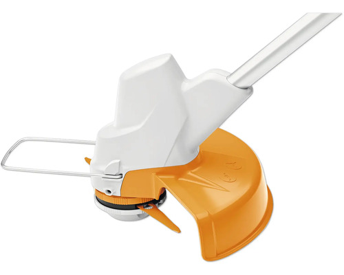 Detailní záběr vyžínače s ochranným krytem.