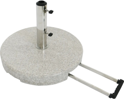 Žulový stojan na slunečník s rukojetí a kolečky