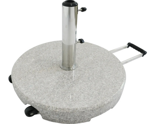 Žulový stojan na slunečník s kolečky a rukojetí