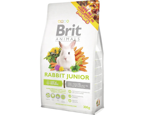 Krmivo pro králíky Brit Animals Rabbit Junior Complete 300 g Brit Animals Rabbit Junior balení krmiva pro mladé králíky