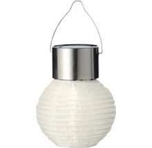 Zahradní osvětlení solární lampion závěsný bílý Ø 7 x 8,5 cm 1 LED, teplé bílé světlo