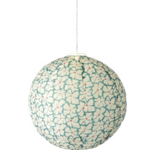 Zahradní osvětlení solární lampion závěsný zelený s motivem Ø 40 x 35 cm 1 LED, teplé bílé světlo